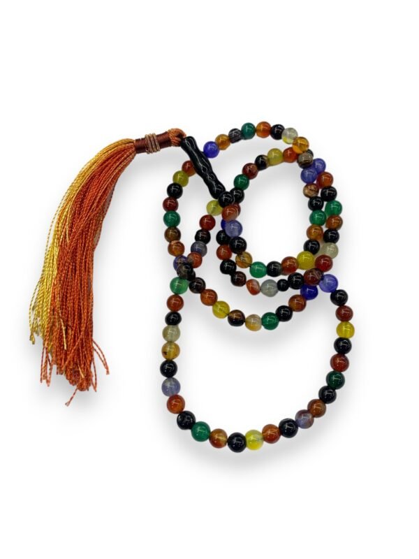 Aqeeq Multi-Colour Tasbeeh 6mm (100 Beads) - Image 3