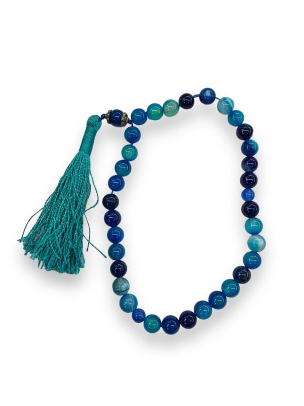 Blue Aqeeq Tasbeeh 8mm (33 Beads) - Image 3