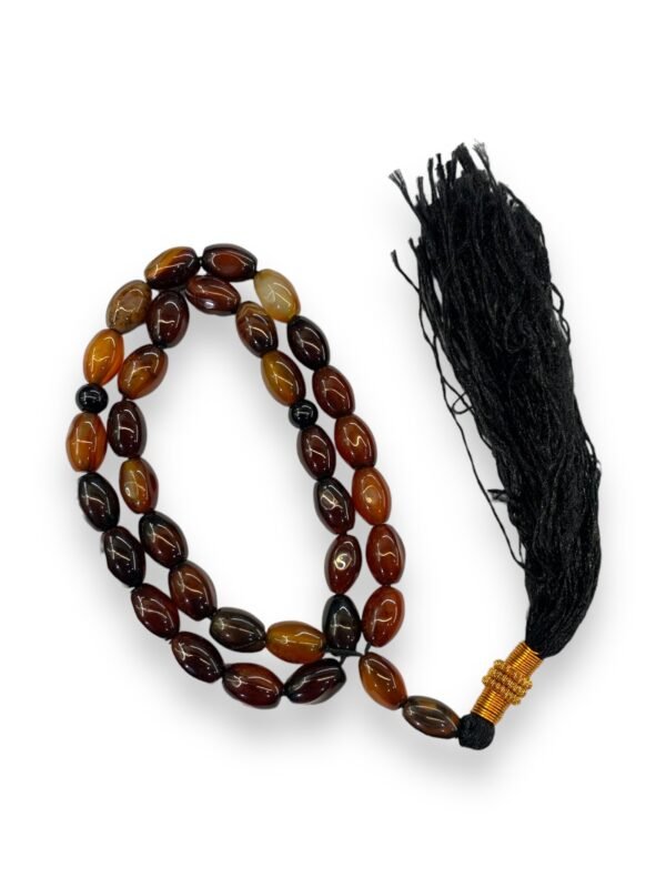 Aqeeq Sulemani Tasbeeh 8x12mm (33 Beads) - Image 3