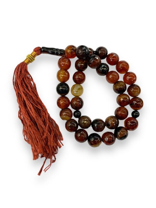 Aqeeq Sulemani Tasbeeh 14mm (33 Beads Cutting) - Image 3