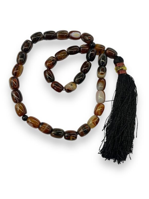 Aqeeq Sulemani Tasbeeh 13.5x10mm (33 Beads) - Image 3