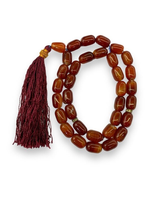 Aqeeq Yamni Tasbeeh 15x10mm (33 Beads) - Image 3