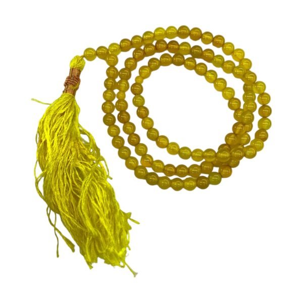 Yellow Aqeeq Tasbeeh 6mm (100 Beads) - Image 3