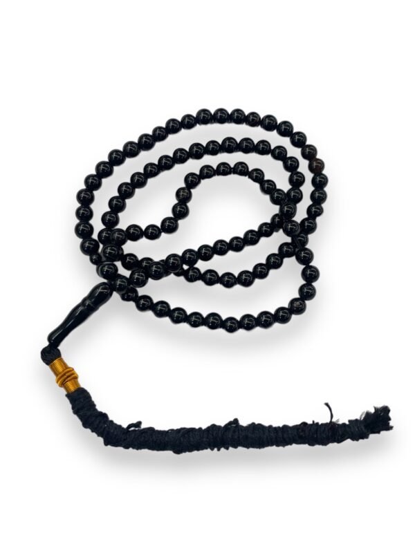 Black Aqeeq Tasbeeh 6mm (100 Beads) - Image 3