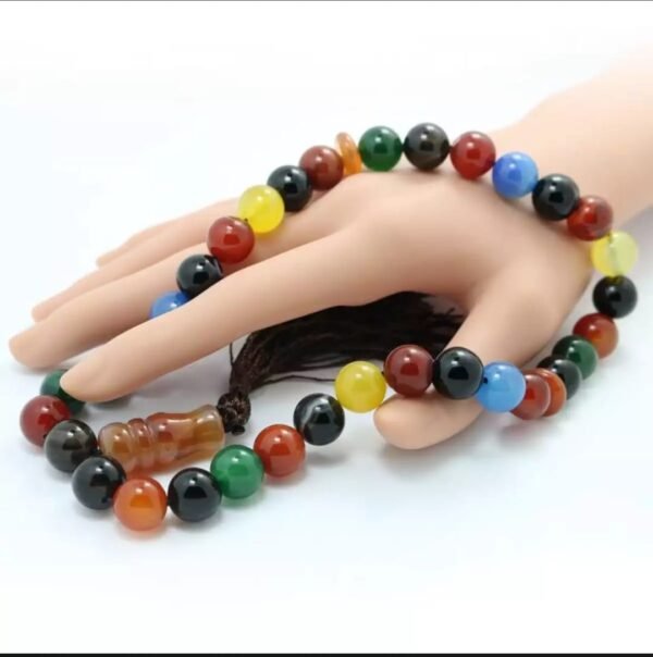 Agate Multicolor Tasbeeh 8mm - Image 3