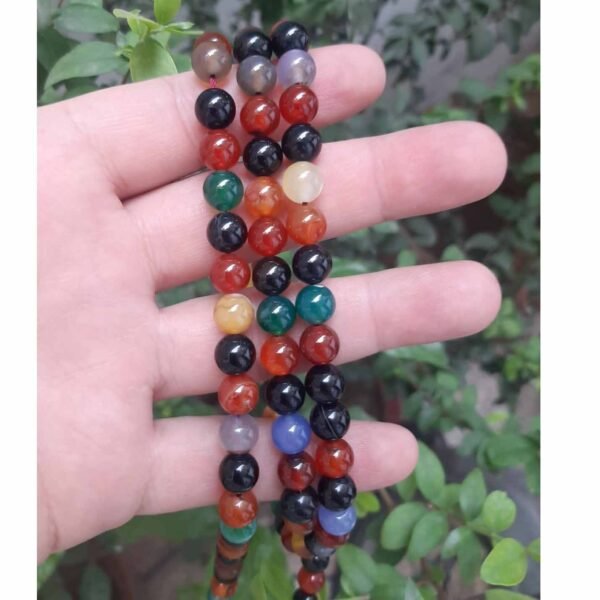 Multi Color Aqeeq Tasbeeh