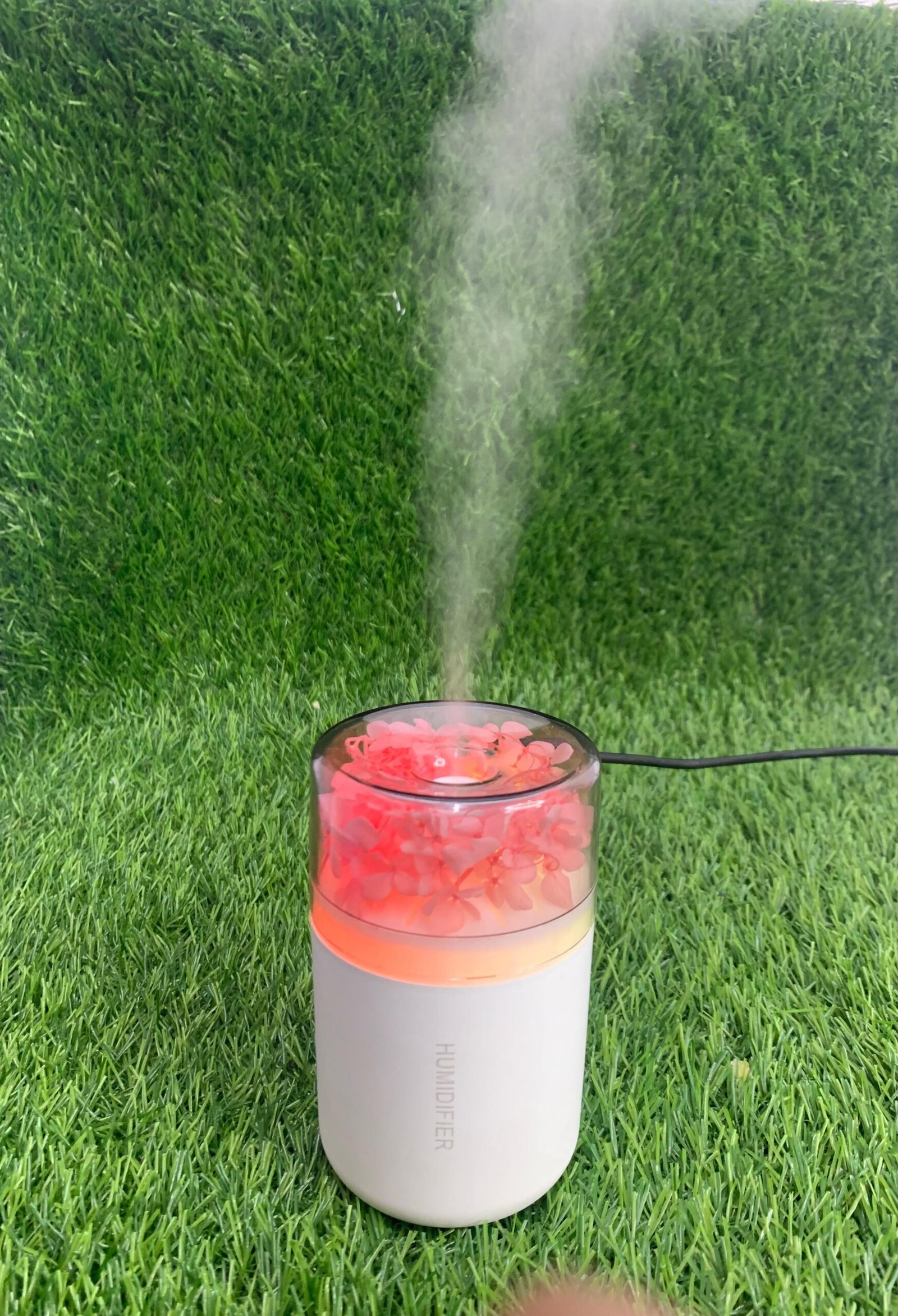 Humidifier with Pink Rose – Multicolor LED Light Type-C Aroma Diffuser Air Humidifier - Image 3