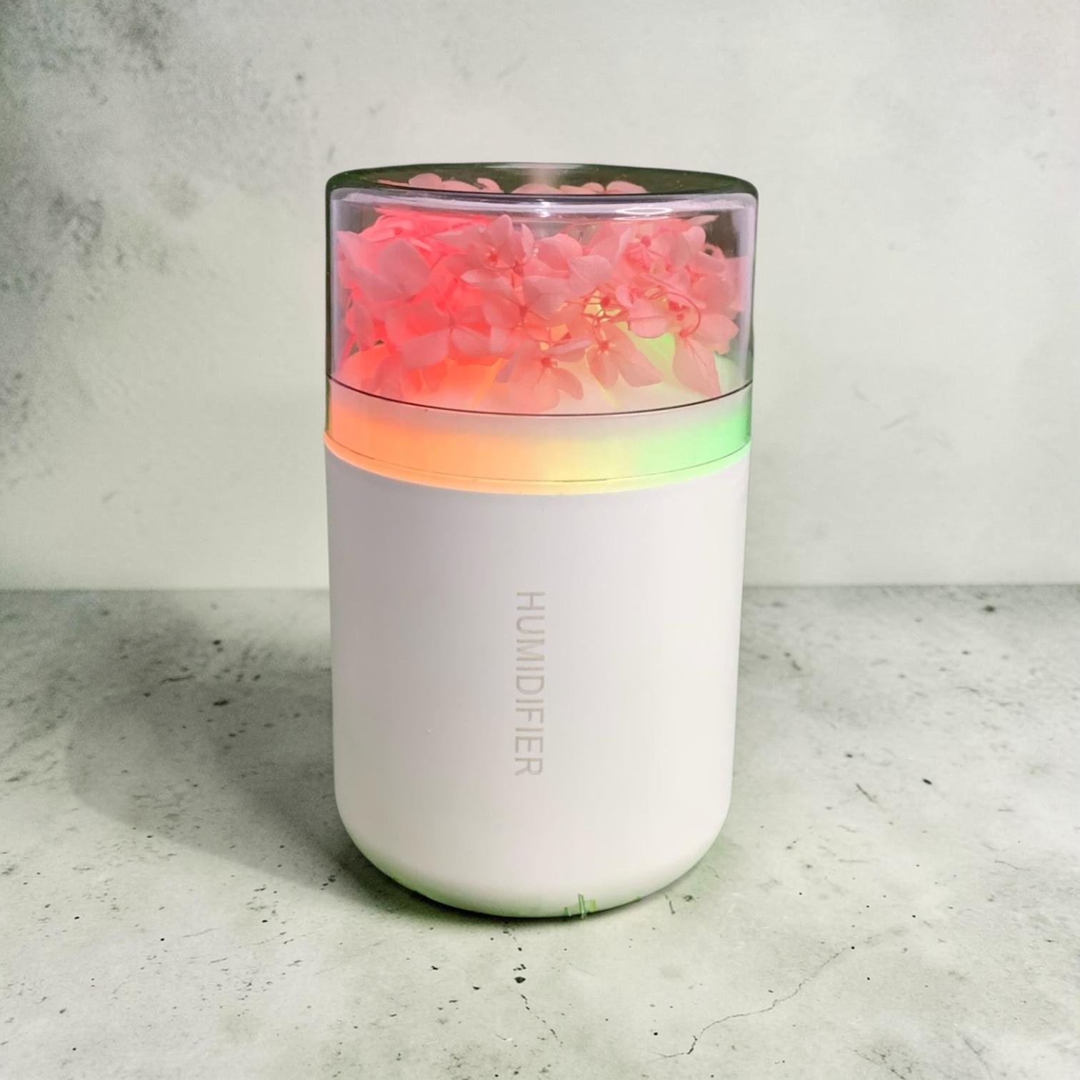 Humidifier with Pink Rose – Multicolor LED Light Type-C Aroma Diffuser Air Humidifier - Image 2